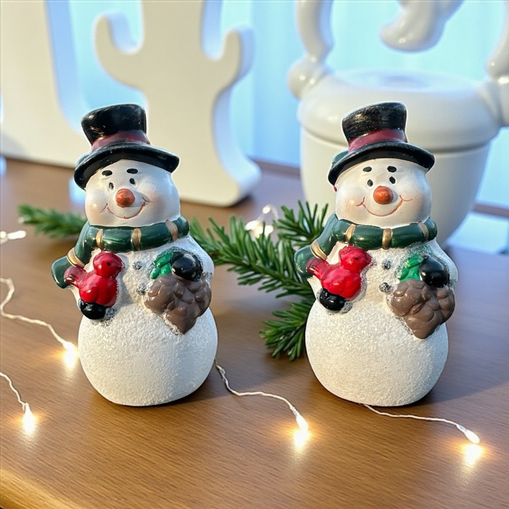 Vintage Snowman Figurines - Set of 2 Vintage
